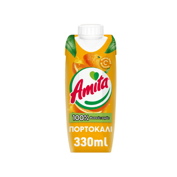 Amita Natürlicher Orangensaft (330ml) von Amita bei Araxxon  - Hochwertiges griechisches Produkt.   Amita Natürlicher Orangensaft (330ml) από Amita στο Araxxon  - Αυθεντικό ελληνικό προϊόν.